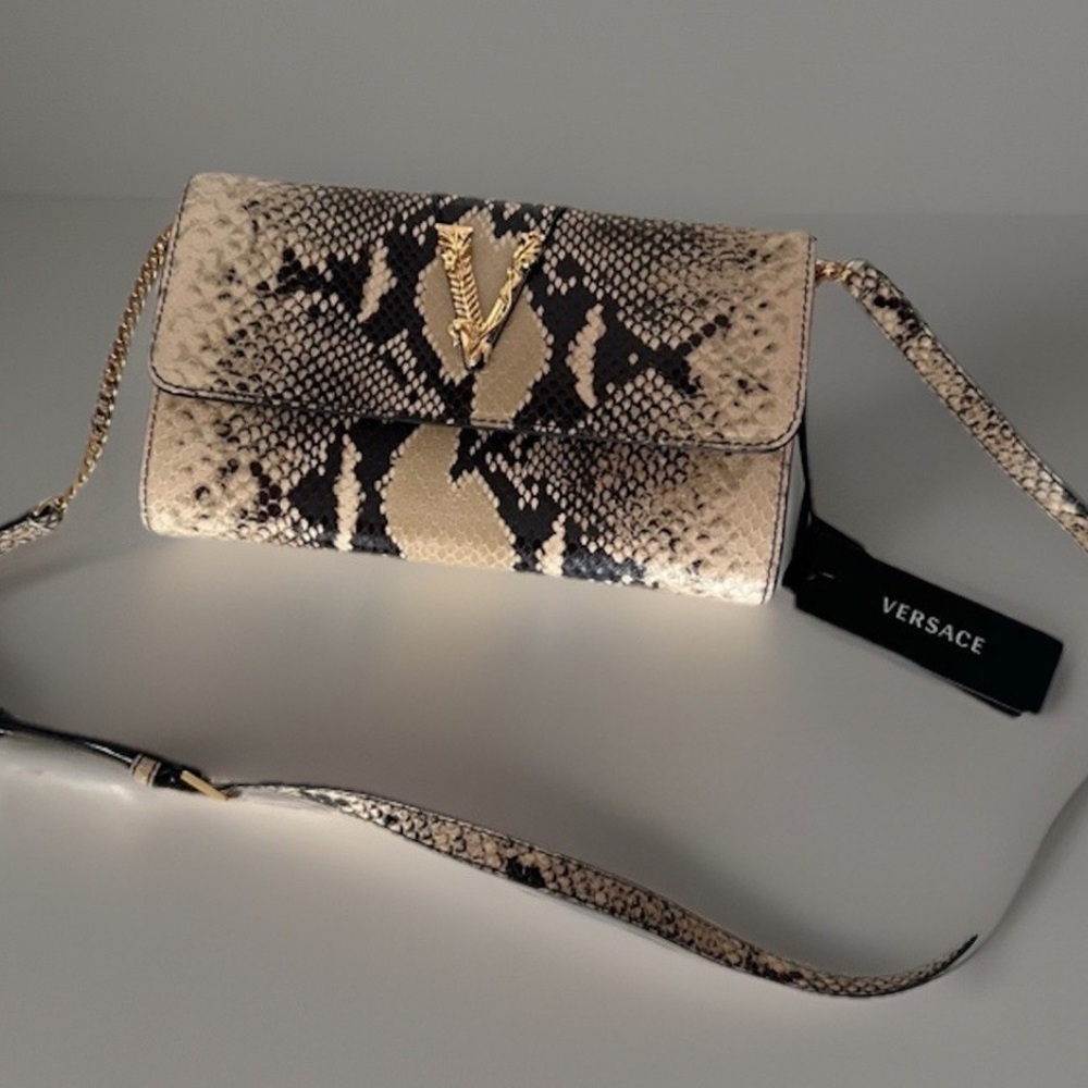 Versace Snakeskin Shoulder Bag